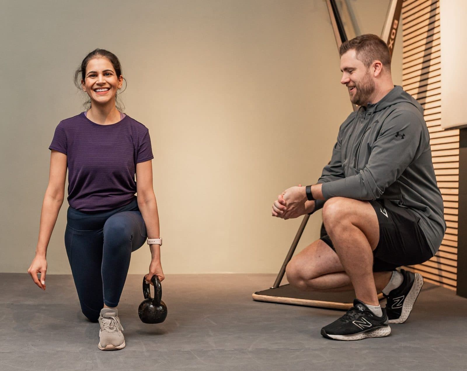 John Parlanti, personal trainer in Clapham, with a client after a 1-to-1 training session